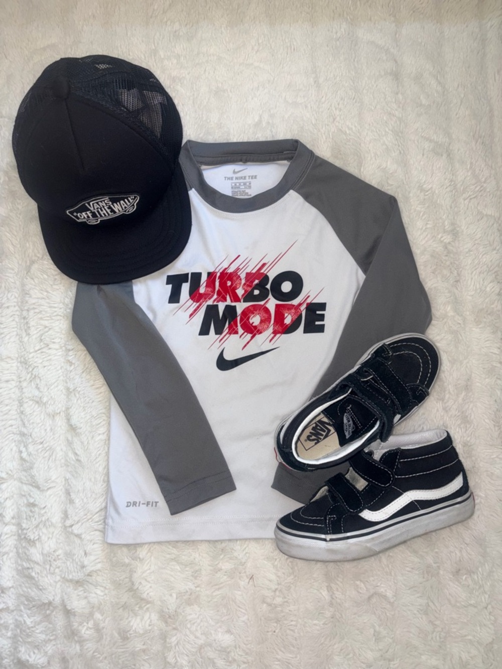 Nike “Turbo Mode” Dri-FIT Long Sleeve Tee – Size 4